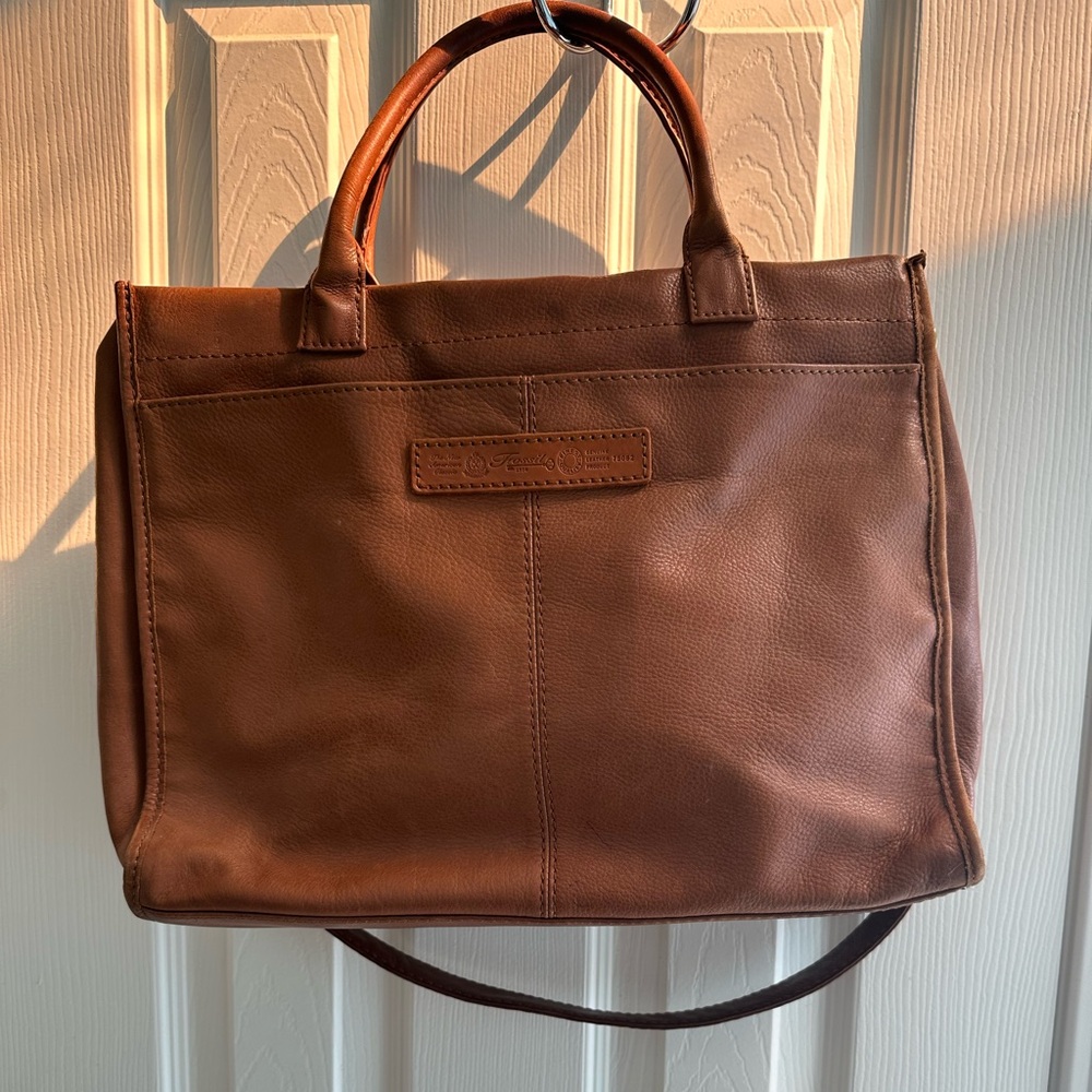 Leather fossil bag